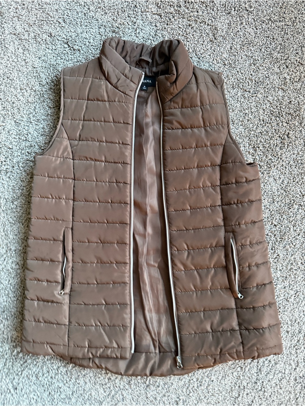 Lightweight Brown Quilted Vest